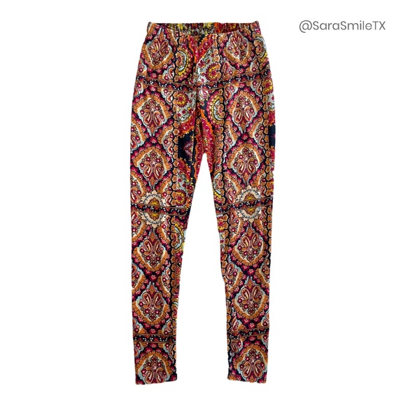 BILLABONG - Gypsy Den - Boho Print Plush Velvet Leggings - Picture 3 of 12